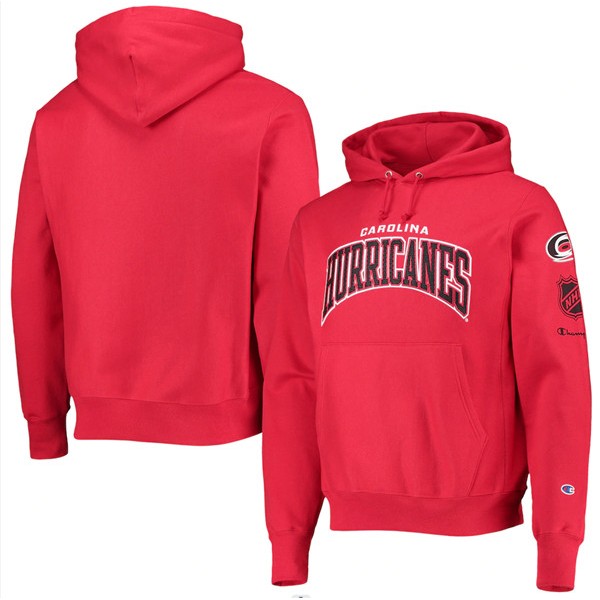 Carolina Hurricanes Red Champion OB Capsule II Pullover Hoodie