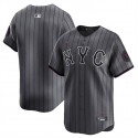 New York Mets Blank Graphite 2024 City Connect Limited Stitched Jersey