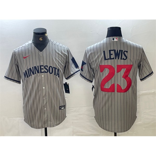 Minnesota Twins #23 Royce Lewis Gray Cool Base Stitched Jersey