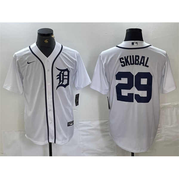 Detroit Tigers #29 Tarik Skubal White Cool Base Stitched Jersey