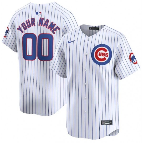 Chicago Cubs Custom White 2024 Home Limited Stitched Jersey