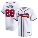 Atlanta Braves #28 Matt Olson White 2024 Home Limited Stitched Jersey