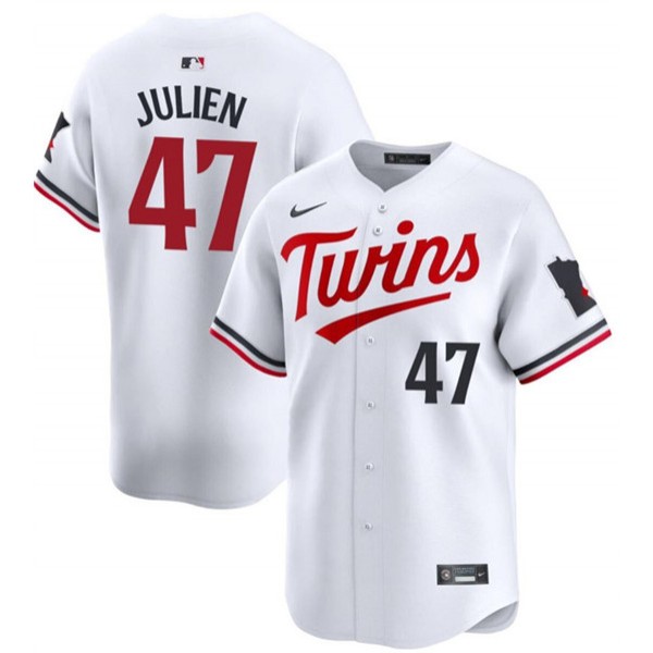 Minnesota Twins #47 Edouard Julien White 2024 Home Limited Stitched Jersey