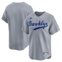Brooklyn Dodgers Blank Gray Throwback Cooperstown Collection Limited Stitched Jersey