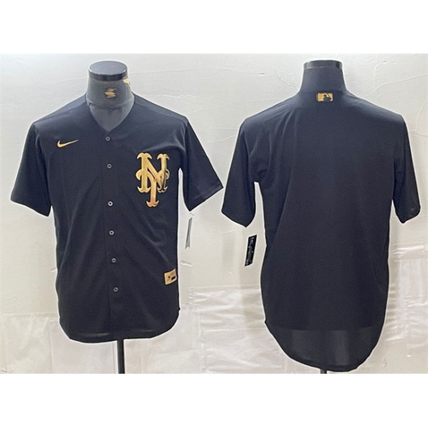 New York Mets Blank Black Cool Base Stitched Jersey