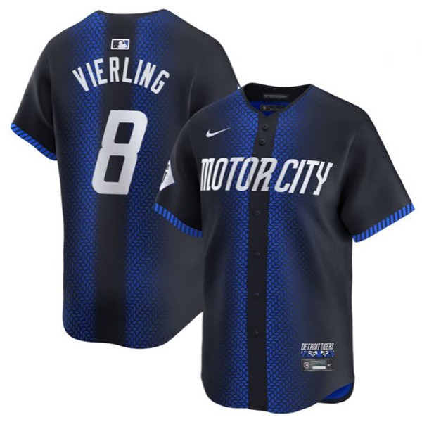 Detroit Tigers #8 Matt Vierling 2024 Navy City Connect Cool Base Limited Stitched Jersey