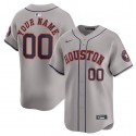 Houston Astros Custom Gray 2024 Away Limited Stitched Jersey