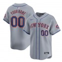 New York Mets Cutsom 2024 Gray Away Limited Stitched Jersey