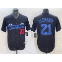 Santurce Crabbers #21 Roberto Clemente Black Cool Base Stitched Jersey