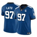 Indianapolis Colts #97 Laiatu Latu Blue 2024 Draft F.U.S.E. Thowback Vapor Limited Stitched Jersey