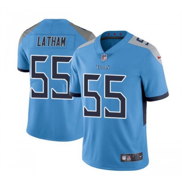 Tennessee Titans #55 JC Latham Blue 2024 Draft Vapor Limited Stitched Jersey