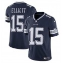 Dallas Cowboys #15 Ezekiel Elliott Navy Vapor Untouchable Limited Stitched Jersey