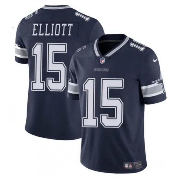 Dallas Cowboys #15 Ezekiel Elliott Navy Vapor Untouchable Limited Stitched Jersey