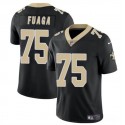 New Orleans Saints #75 Taliese Fuaga Black 2024 Draft Vapor Limited Stitched Jersey