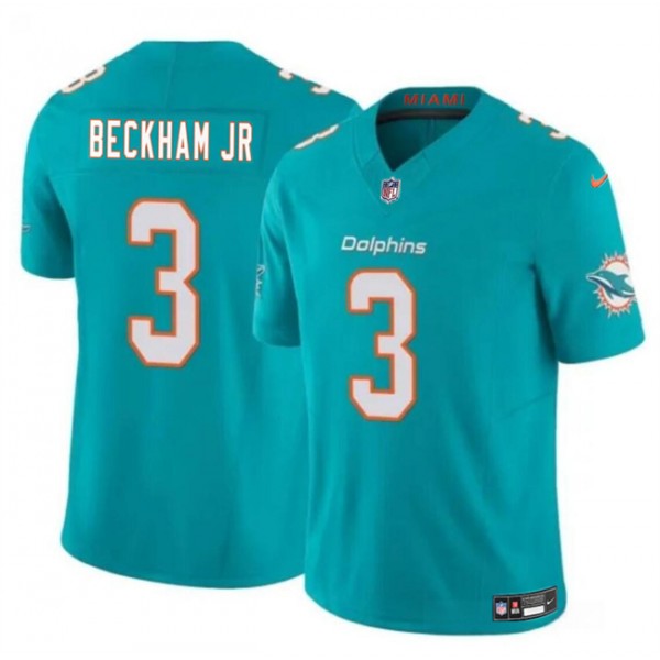 Miami Dolphins #3 Odell Beckham Jr Aqua 2023 F.U.S.E Vapor Limited Stitched Jersey