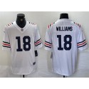 Chicago Bears #18 Caleb Williams White 2024 Draft Vapor Stitched Jersey