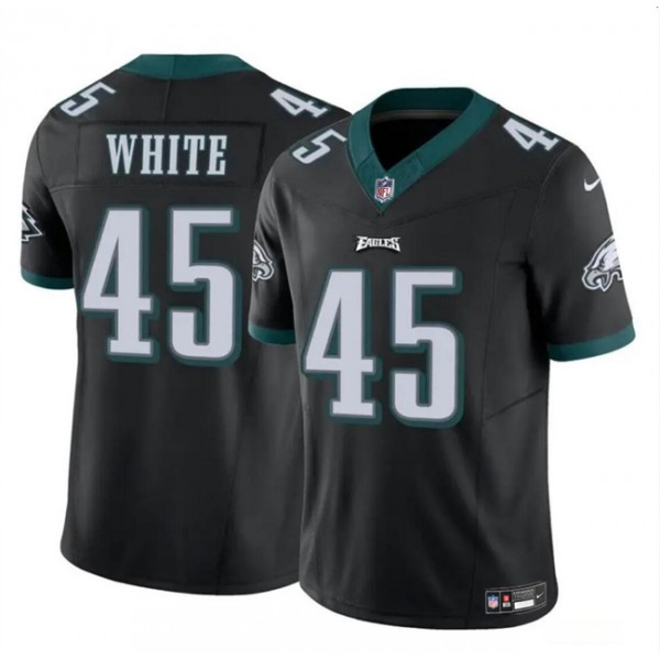 Philadelphia Eagles #45 Devin White Black 2023 F.U.S.E Vapor Untouchable Limited Stitched Jersey