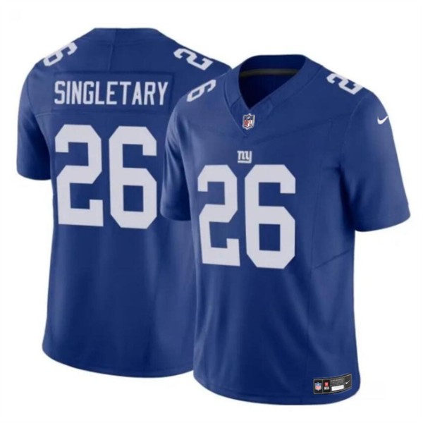 New York Giants #26 Devin Singletary Blue 2023 F.U.S.E. Vapor Untouchable Limited Stitched Jersey