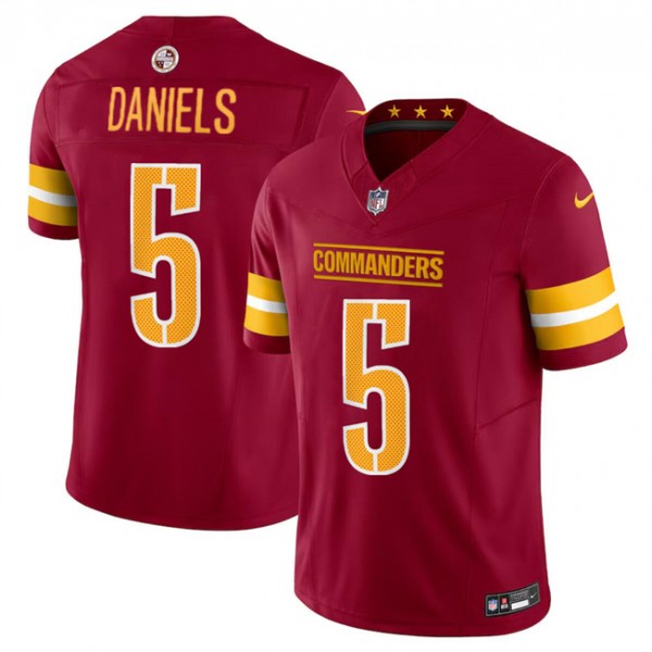Washington Commanders #5 Jayden Daniels Burgundy 2024 Draft F.U.S.E Vapor Limited Stitched Jersey