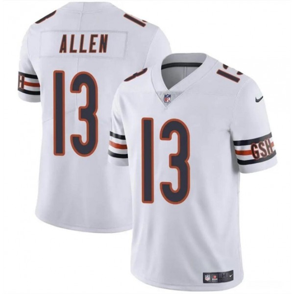 Chicago Bears #13 Keenan Allen White Vapor Stitched Jersey
