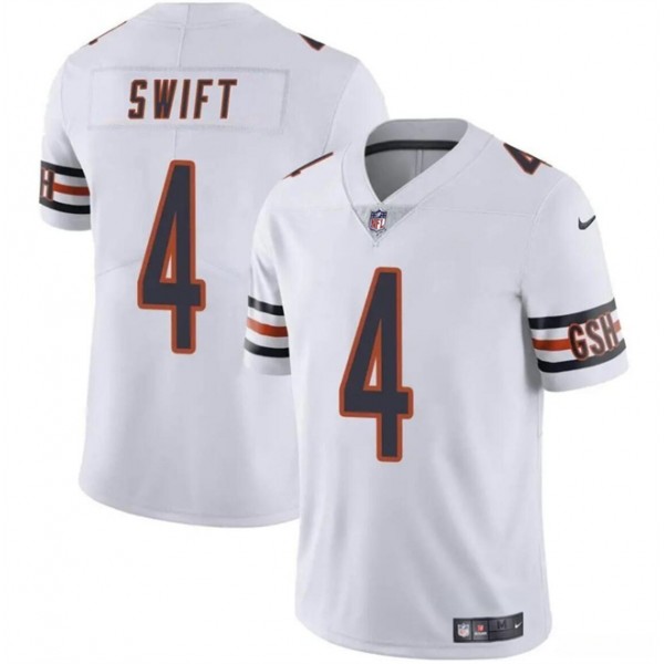 Chicago Bears #4 D’Andre Swift White Vapor Stitched Jersey