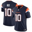 Denver Broncos #10 Bo Nix Navy 2024 Draft F.U.S.E. Alternate Vapor Limited Stitched Jersey