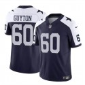 Dallas Cowboys #60 Tyler Guyton Navy White 2024 Draft F.U.S.E Thanksgiving Vapor Untouchable Limited Stitched Jersey