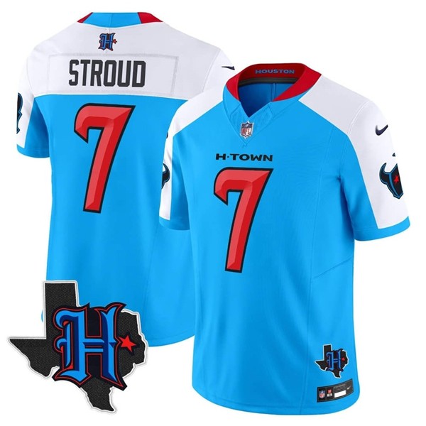 Houston Texans #7 C.J. Stroud Blue White 2024 F.U.S.E. Limited Stitched Jersey