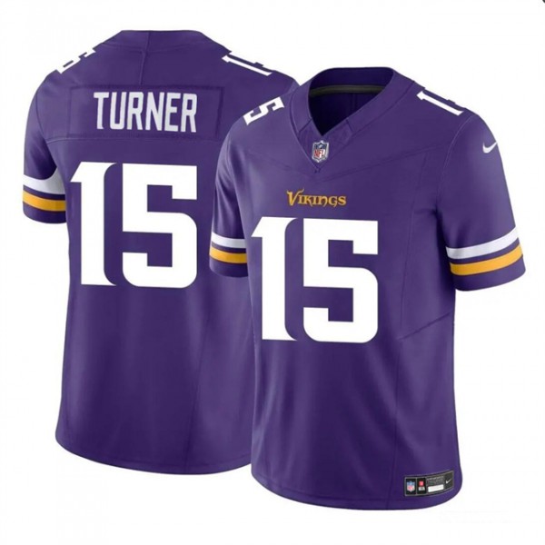Minnesota Vikings #15 Dallas Turner Purple 2024 Draft F.U.S.E. Vapor Untouchable Limited Stitched Jersey