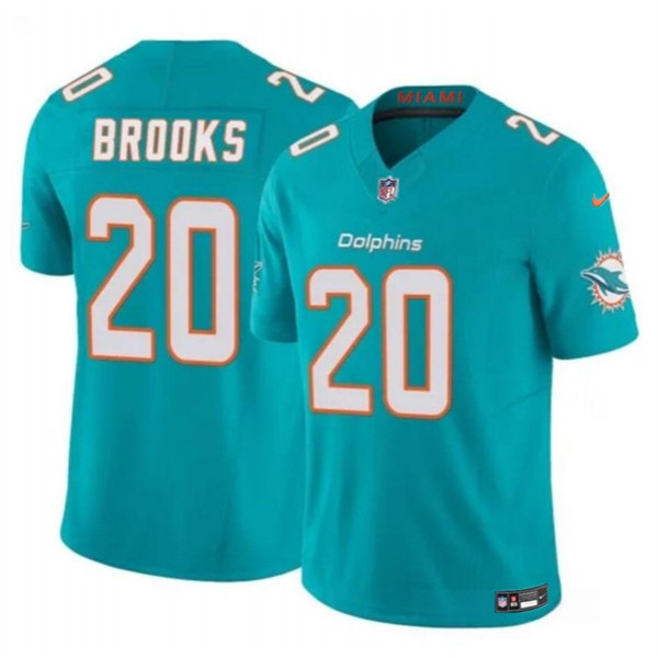 Miami Dolphins #20 Jordyn Brooks Aqua 2024 F.U.S.E Vapor Limited Stitched Jersey
