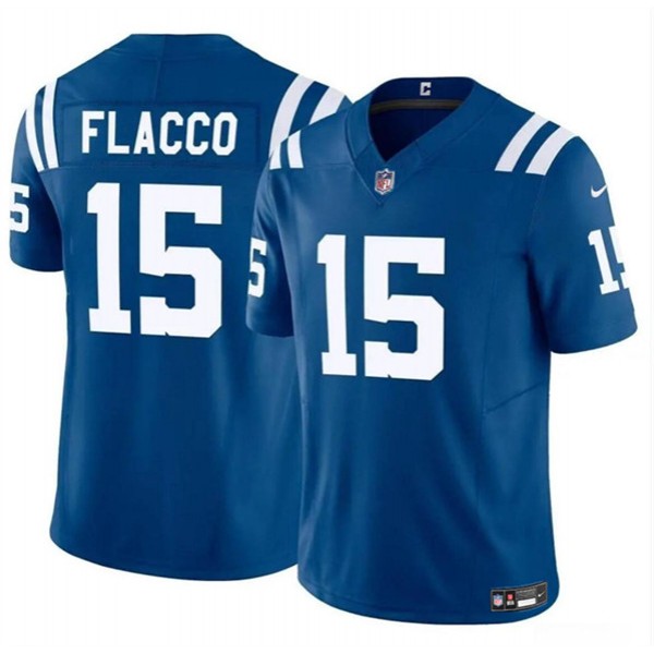 Indianapolis Colts #15 Joe Flacco Blue 2024 F.U.S.E. Vapor Limited Stitched Jersey