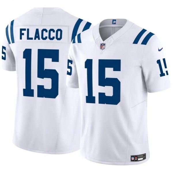 Indianapolis Colts #15 Joe Flacco White 2024 F.U.S.E. Vapor Limited Stitched Jersey