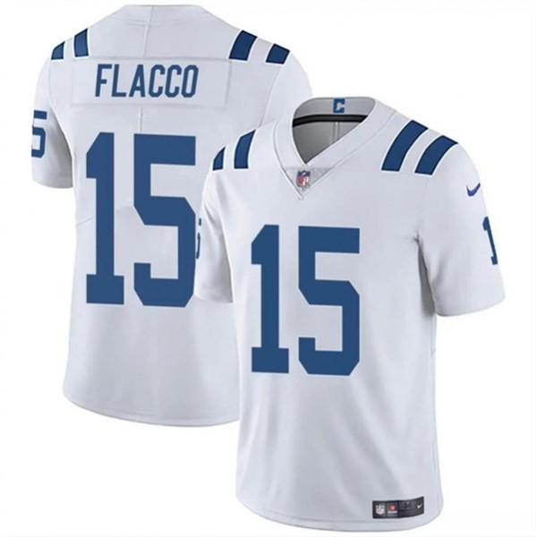 Indianapolis Colts #15 Joe Flacco White Vapor Limited Stitched Jersey