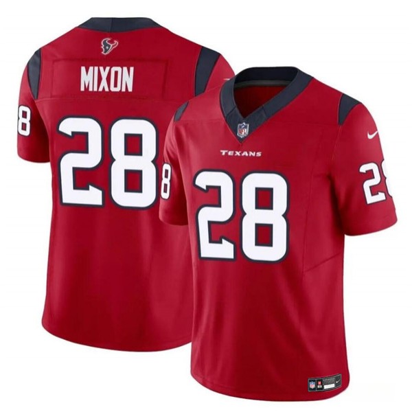 Houston Texans #28 Joe Mixon Red 2024 F.U.S.E. Vapor Untouchable Stitched Jersey