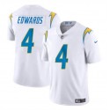 Los Angeles Chargers #4 Gus Edwards White Vapor Limited Stitched Jersey