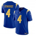 Los Angeles Chargers #4 Gus Edwards Royal Vapor Limited Stitched Jersey