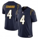 Los Angeles Chargers #4 Gus Edwards Navy Vapor Limited Stitched Jersey