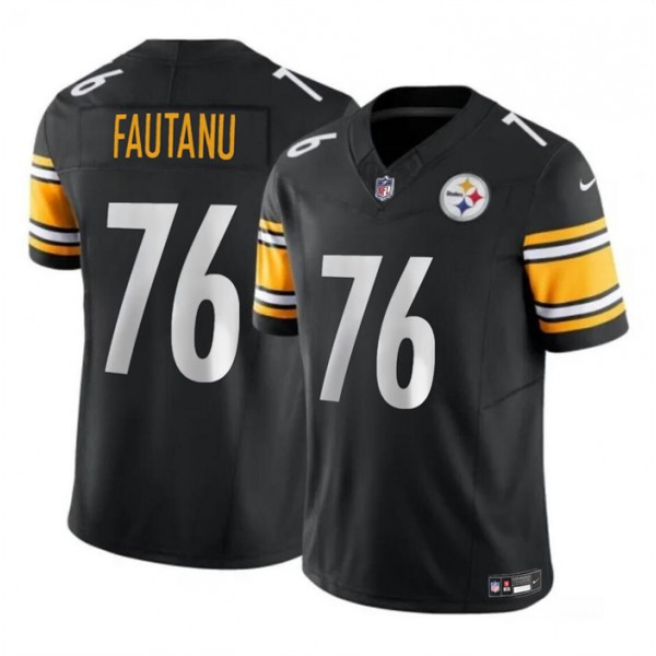 Pittsburgh Steelers #76 Troy Fautanu Black 2024 Draft F.U.S.E. Vapor Untouchable Limited Stitched Jersey