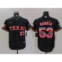 Texas Rangers #53 Adolis García Black Mexico Cool Base Stitched Jersey