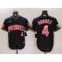 San Diego Padres #4 Luis Arraez Black Mexico Cool Base Stitched Jersey