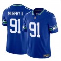 Seattle Seahawks #91 Byron Murphy II Royal 2024 Draft F.U.S.E Throwback Vapor Limited Stitched Jersey