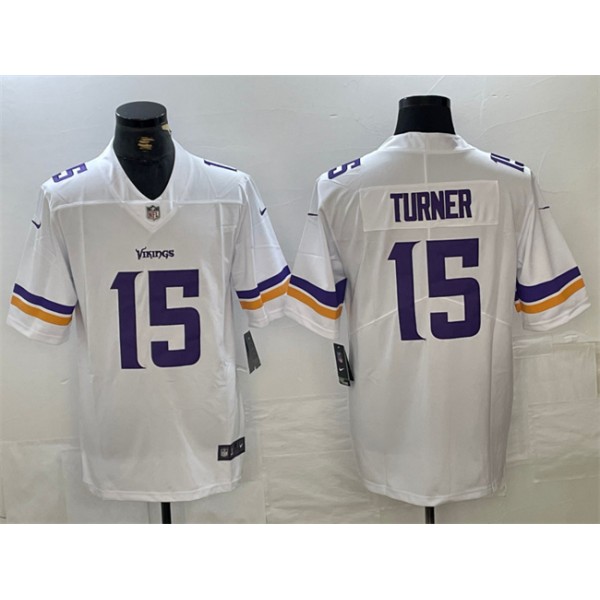Minnesota Vikings #15 Dallas Turner White 2024 Draft Vapor Untouchable Limited Stitched Jersey