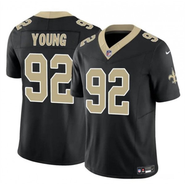 New Orleans Saints #92 Chase Young Black 2023 F.U.S.E. Vapor Limited Stitched Jersey