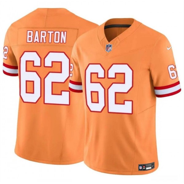 Tampa Bay Buccaneers #62 Graham Barton Orange 2024 Draft F.U.S.E. Throwback Limited Stitched Jersey
