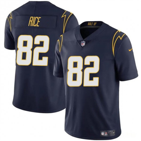 Los Angeles Chargers #82 Brenden Rice Navy 2024 Draft Vapor Limited Stitched Jersey
