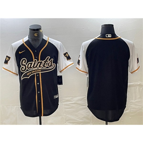 New Orleans Saints Blank Black White 1987 Legacy Cool Base Stitched Jersey