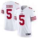 San Francisco 49ers #5 Josh Dobbs White Vapor Untouchable Limited Stitched Jersey