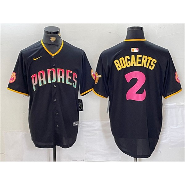 San Diego Padres #2 Xander Bogaerts Black Cool Base Stitched Jersey