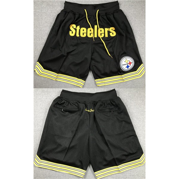 Pittsburgh Steelers Black Shorts (Run Small)