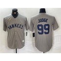 New York Yankees #99 Aaron Judge Gray Cool Base Stitched Jersey